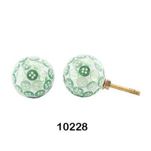 Perillas y manijas de cajón de cerámica impresas con botones a la venta, nuevas perillas de diseño pintadas a mano para armarios y armarios - Product Image 3