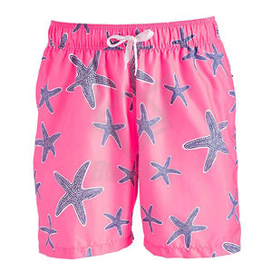 Pantalones cortos de baño informales para hombre, secado rápido, poliéster, licra, logotipo personalizado, impresión por sublimación, ecológico, sólido, antiarrugas, medio - Product Image 1