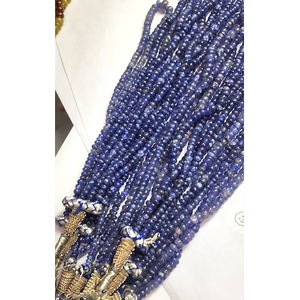 13 brins de perles rondes lisses en Tanzanite naturelle 6x4mm, 1430 carats, 16 pouces, pierres précieuses en gros, perles pour collier de bijoux pour femmes - Product Image 2