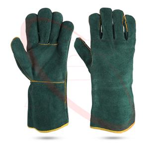 Gants en cuir de vachette fendu de la meilleure qualité Gants de sécurité pour les mains de soudage Tig avec protection maximale Doublure complète Style du pouce de l'aile - Product Image 6