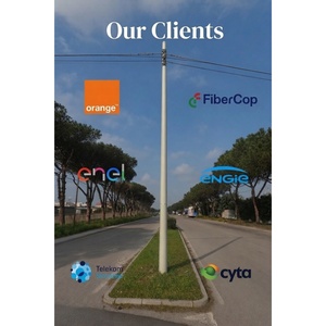 FRP GFRP Fiberglass Composite Monopole <b>Tower</b> Utility Pole for Telecom Optic <b>Telecommunication</b> <b>Towers</b> & <b>Accessories</b> 7-10m Height - Product Image 2