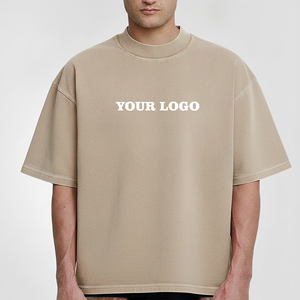 Camiseta de Verano de Color Sólido con Cuello Redondo, Transpirable, Personalizada OEM/ODM, de Primera Calidad, con Hombros Caídos, Estilo Hip Hop - Product Image 4