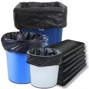 Hot sale Eco Friendly Machine Making Production Line <b>Plastic</b> Hdpe Black Drawstring Trash <b>Plastic</b> Garbage Bag 13 Gallon on <b>Roll</b> - Product Image 2