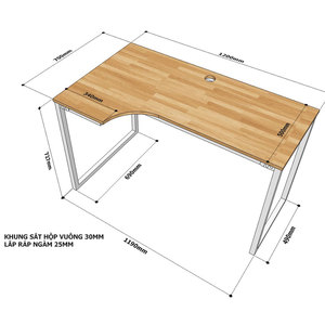 120x140cm Minimalist Design 2-Person Cluster <b>Table</b> Rubber Wood with Assembly Legs HBMN016 <b>for</b> Office Use - Product Image 5