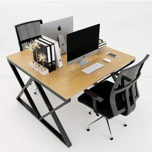 XBamboo 2-Seater Dinng <b>Table</b> Set BFXB011-120x120cm Square Cluster <b>Table</b> with Assembled Iron Legs for Home Bar or Office Use - Product Image 2