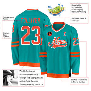 Maillot de hockey sur glace unisexe pour jeunes et adultes design personnalisé sublimé respirant avec meilleur prix et impression de logo - Product Image 2
