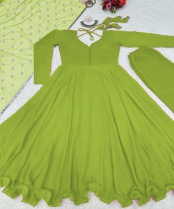 Conjunto conjunto Top Dupatta y pantalón Top Sharara Top Palazzo Dupatta vestido de mujer de una pieza Material de vestido de mujer ropa India - Product Image 6