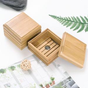 Kitchen and <b>Bath</b> Room Decor Bamboo Soap Holder Natural <b>Wood</b> Self Draining Dish Box <b>for</b> Soaps bar - Product Image 3