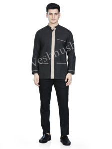 Veste de chef unisexe Vesbhusha à manches courtes, impression numérique, polyester/coton, détection des aiguilles, uniforme de restaurant et de bar - Product Image 5