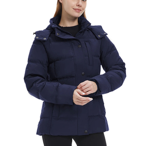 Parkas gruesas para mujer, abrigos de piel sintética, manga larga, cuello con capucha, cremallera, botón, prendas de vestir informales para mujer, chaquetas cálidas - Product Image 5