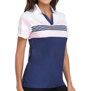 Custom Sublimation Printed <b>Womens</b> <b>Polo</b> <b>Shirts</b> Summer Tops Short Sleeve V Neck Sports Golf <b>Shirt</b> - Product Image 1