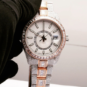 นาฬิกากลไกจักรกลเพชรสำหรับผู้ชายแบรนด์ดังจาก Star Dust Top นาฬิกาข้อมือสำหรับใส่ในห้องทดลองทำจากสแตนเลสของผู้ชาย - Product Image 4