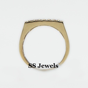 Anillo de bodas de plata 925 personalizado para hombre, Diamante de moissanita VVS real con chapado en oro de 14 quilates, uso diario, regalo de aniversario de compromiso - Product Image 3