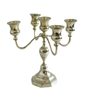 Modern Design 5 Arm Golden Metal <b>Candelabra</b> Decorative Iron Tabletop Candle Holder Stand for Party and Dining Table Decor - Product Image 3