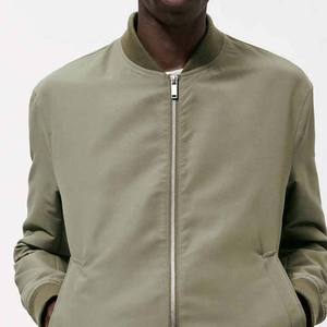 Chaqueta de bombardero personalizada para hombre, chaquetas de bombardero de estilo callejero de alta calidad de poliéster y nailon para hombre, chaquetas impermeables con cremallera para hombre - Product Image 5