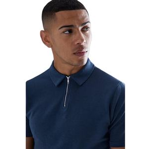 2026 Slim Fit 1/4 Zip Up <b>Collar</b> Style Polo Material Breathable <b>High</b> Quality Custom Design Fashionable Plain <b>Men's</b> Polo <b>Shirts</b> - Product Image 6