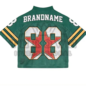 Retro Graphics Sports Football Jersey Personnalisé Surdimensionné 450gsm Streetwear Hommes Football T-shirts Boxy Sublimation Américain - Product Image 2