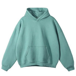 เสื้อฮู้ดแบบสวมหัวสำหรับผู้ชายผ้าฟลีซแบบสวมศีรษะโอเวอร์ไซส์ผ้าฝ้ายฝรั่งเศส100% โลโก้ออกแบบได้ตามต้องการ - Product Image 5