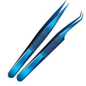 Imprimer Logo Fiber Tip Cils Pincettes 45 75 90 Degrés Nano Grip Pincettes Personnalisé Private Label Extension de Cils Pince À Épiler En Vedette - Product Image 6