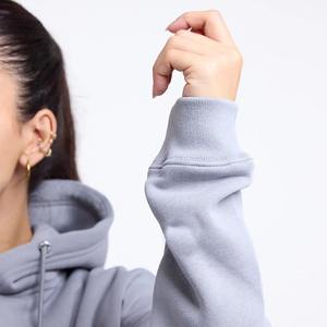 Sweat à capuche personnalisé grande taille pour femme haut court en coton vierge de haute qualité Hip Hop Streetwear sweat à capuche en éponge imprimé surdimensionné hiver - Product Image 6