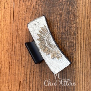 Factory Direct Handcrafted Leather <b>Claw</b> <b>Clip</b> for Women Cowhide Rectangle <b>Hair</b> <b>Claw</b> for <b>Thick</b> <b>Hair</b> Cowboy Inspired <b>Hair</b> Accessory - Product Image 1