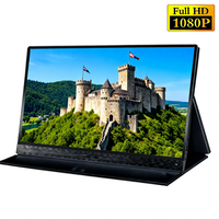 Monitor Portátil al por Mayor de 15.6 Pulgadas FHD 1080P USB C HDMI para Juegos, Pantalla IPS Ultradelgada con Cubierta Inteligente y Altavoces, HDR Plug&Play