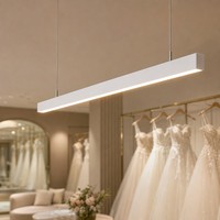Lampe suspendue linéaire LED en aluminium de 1000 mm pour magasin de robes de mariée, 3000K, dimmable, pour cabine d'essayage