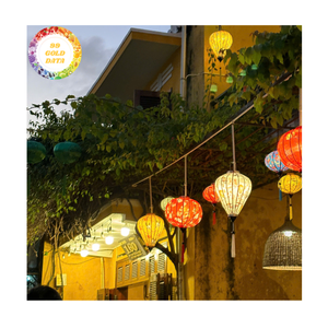 Lanternes en soie utilisant un cadre en bambou OEM pour des lanternes de mariage personnalisées et une décoration intérieure faite à la main au Vietnam - Product Image 4