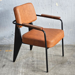 Sofá con cojín multicolor y reposabrazos de madera, un asiento tapizado de forma cuadrada, muebles para el hogar GSD68028 - Product Image 2