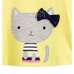 T-shirt con stampa di gatti per bambina First Impressions, gialla, taglia 18 mesi - Product Image 3