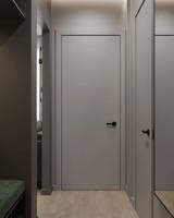 Portes battantes modernes en MDF, étanches, couleur personnalisée RAL, prêtes à la peinture, revêtement en poudre, pour chambre, sous-sol, supermarché, salle à manger