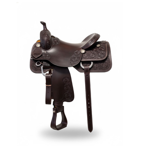 Selle de cheval anglaise élégante Nouveau design Western Pleasure Trail Cowboy Leather Wood Tree for Horse Riding Horse Saddle - Product Image 1