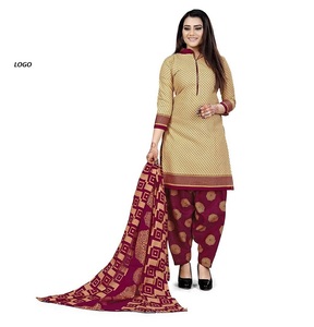 Trajes de Mujer con Dupatta Estampada de Moda, Kurti Salwar de 3 Piezas, Estilo Pakistaní, Trajes Punjabi Elegantes, Venta al por Mayor, OEM - Product Image 3