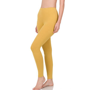 Wholesale Custom Made Womens Ankle Length <b>Leggings</b> Spandex/Polyester Stretch Pants Yoga <b>Gym</b> Anti-Bacterial Seamless Solid Light - Product Image 3
