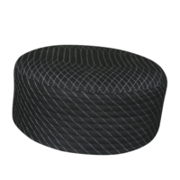 Casquette de prière musulmane Asmar Kufi avec logo personnalisé, chapeau de prière en polyester, accessoires décontractés, légers, de haute qualité, vente en gros, pour hommes, islamique, 10