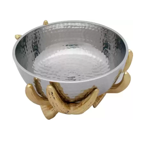 Support de bol en laiton le plus exigeant forme ronde couleur argent bol de nourriture avec support en laiton design à vendre produit - Product Image 4