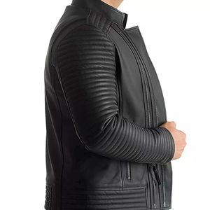 Chaqueta de cuero de gamuza hecha a medida para hombre con diseño de logotipo personalizado ideal para otoño Streetwear y trajes en capas al por mayor - Product Image 3