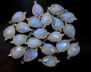 Colgante de piedra lunar arcoíris blanco Natural de Plata de Ley 925, forma de pera facetada de 13X16MM para bodas, aniversarios, fiestas - Product Image 2