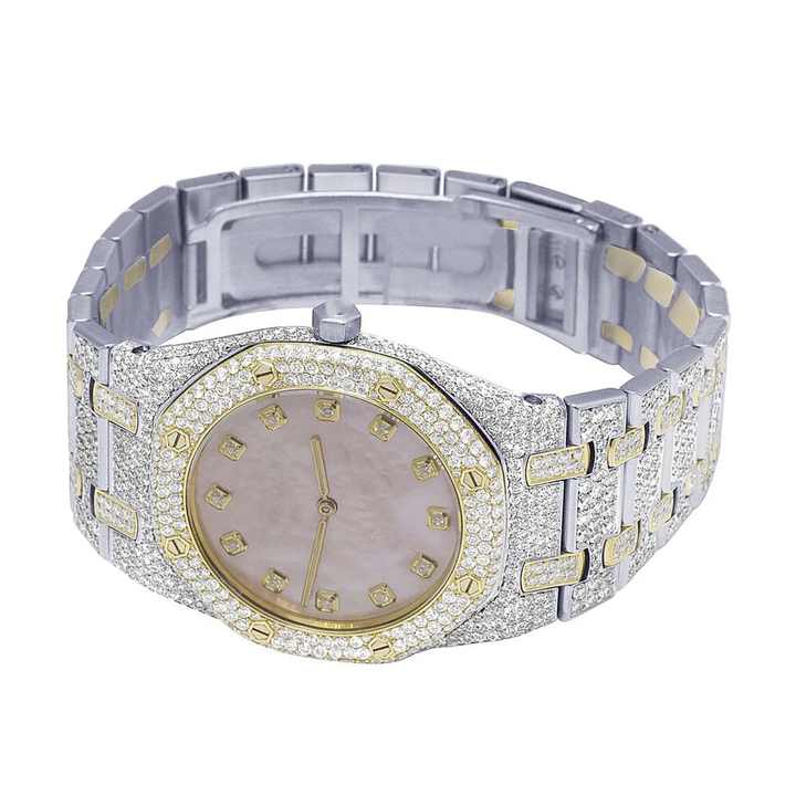 Export Quality Automatic Watch with Genuine Natural Diamonds with Custom Packaging for Gifting Available at Export price