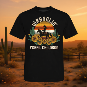 T-shirt da mamma in stile western anni '90 Wranglin Feral Children, design vintage da cowgirl, promozionale - Product Image 3