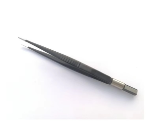 Fórceps bipolares rectos antiadherentes reutilizables Aspecto de fibra de carbono con cable para cirugía y hemostasia - Product Image 3
