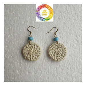 Fashion Bamboo Rattan Straw <b>Tassel</b> Drop <b>Earrings</b> Handmade Wooden Woven Jewelry for Girls Women Elegant Boho Chic - Product Image 1