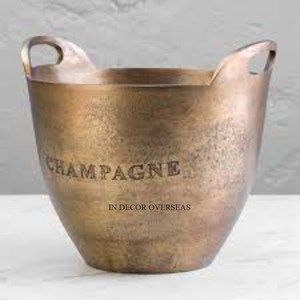 Meilleure qualité en aluminium coulé argent brillant poli vin seau à glace bacs à boissons refroidisseur de boissons avec logo et taille personnalisés - Product Image 4