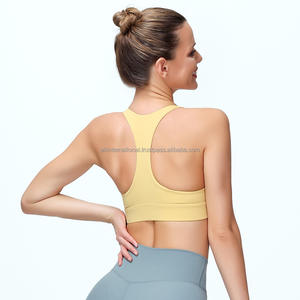 Sujetador corto de yoga para mujer de alta calidad, ropa deportiva con logotipo personalizado, Sujetador deportivo de alta elasticidad para mujer - Product Image 5