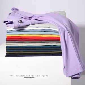 Camiseta de peso pesado Camiseta con estampado personalizado 180 Gsm Camiseta para hombre Camiseta extragrande en blanco para hombre - Product Image 3