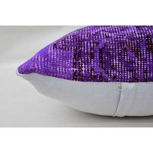 Vintage púrpura 14x14 pulgadas lana Kantha mosaico Paisley Patchwork almohada adornado uva paneles diseño tejido a mano técnica tejida - Product Image 4