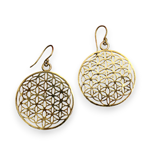 Hot Selling Elegant Gold Filled Ethnic Mandala <b>Hoop</b> Earring 18k Gold Plated Sterling <b>Silver</b> Women's Fashion Weddings Gifts - Product Image 1