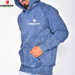 Sweat à capuche en molleton délavé pour homme, haute qualité, 100% coton, respirant, séchage rapide, style streetwear pour l'hiver, sweats personnalisés - Product Image 3