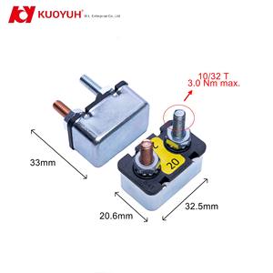 KUOYUH AR series Shortstop Style <b>Circuit</b> <b>Breakers</b>,Type I auto reset 10/32 Stud,12VDC,5-50A,for Marine/automotive - Product Image 3