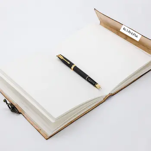 Journal en cuir cheval cahier en relief à la main en cuir relié Journal Deckle bord papier avec Old Fashioned - Product Image 3